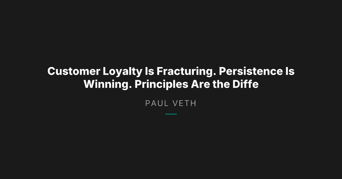 2026 Founder Trends: Loyalty, Persistence, and Principles