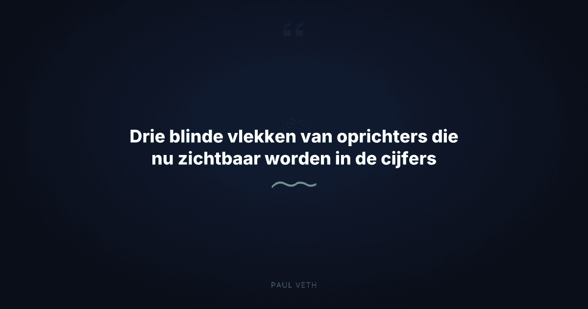 Blinde vlekken van oprichters in 2026: invloed, AI en schijnbare afstemming