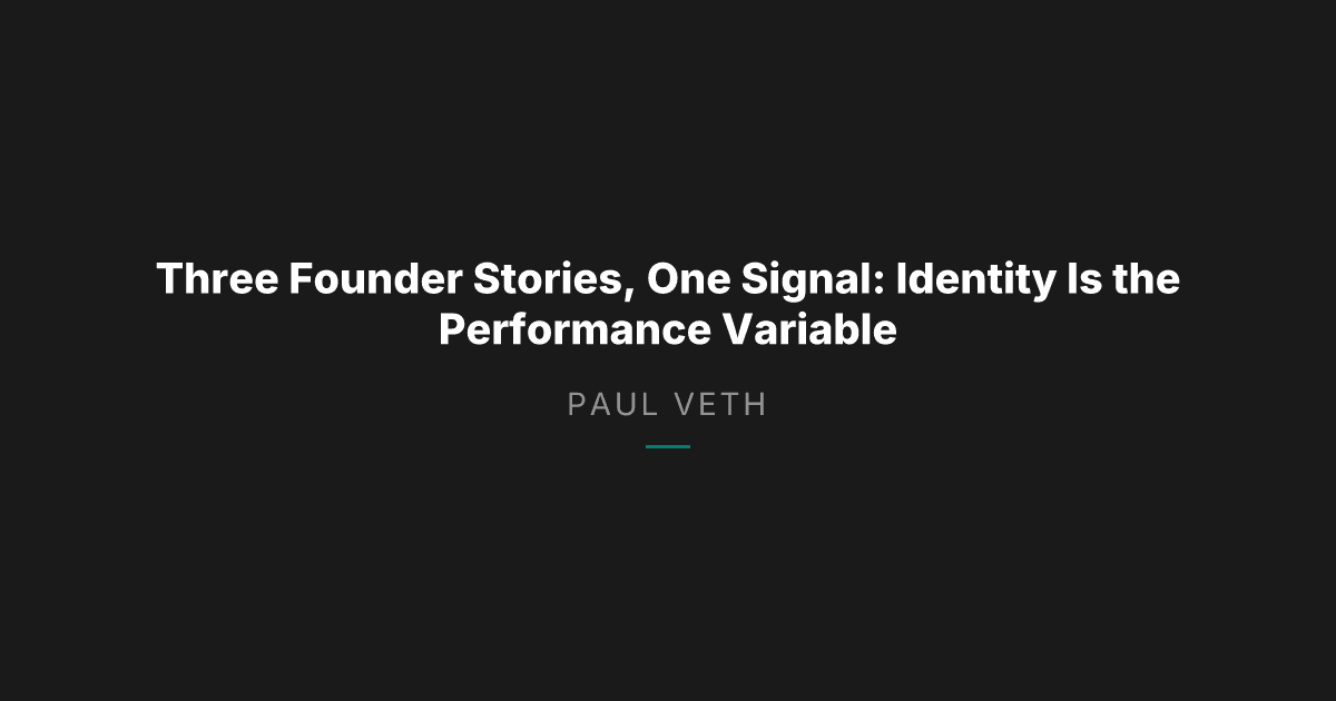 Why Busy Founders Are Losing the Plot on Who They Are