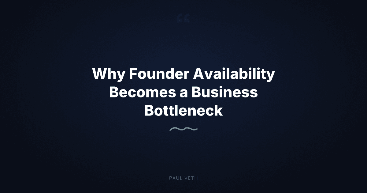 How the Founder Bottleneck Actually Works (And What Breaks It)