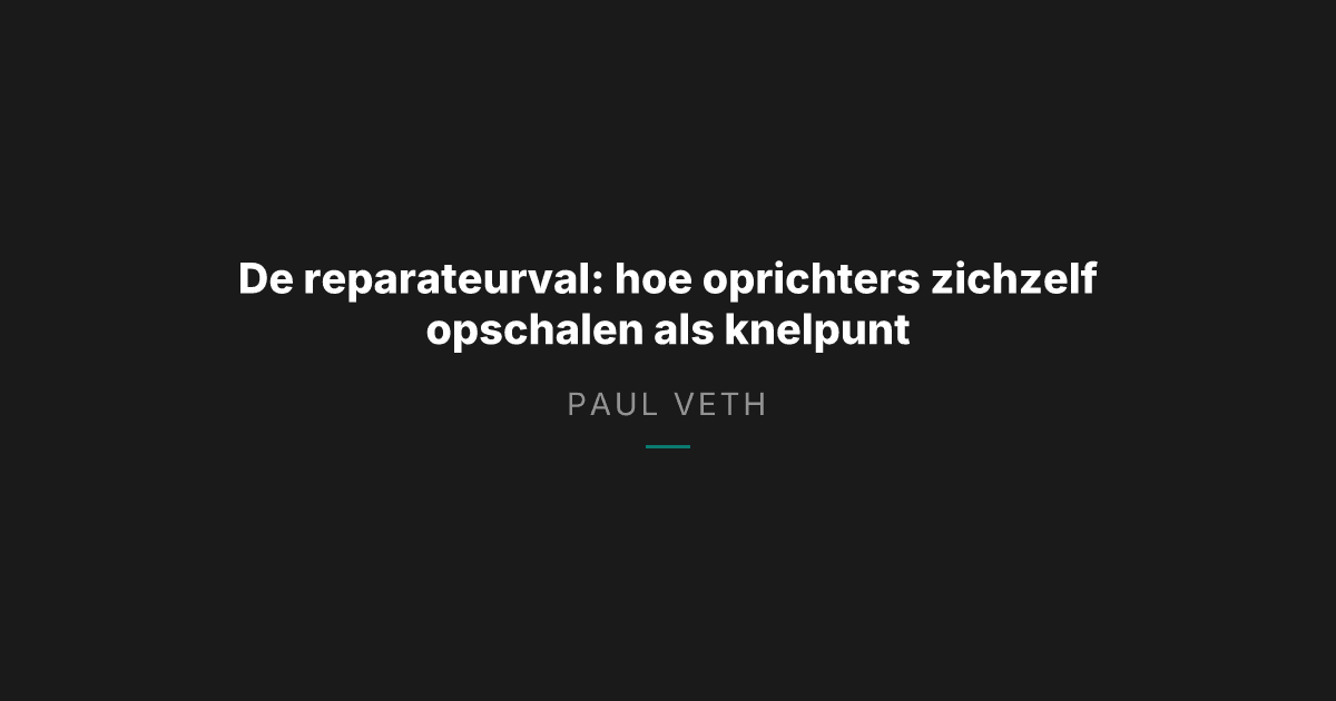 Hoe oprichters hun eigen teams kapotmaken zonder het te weten