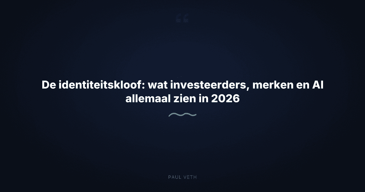 De identiteitskloof: wat founders in 2026 nog steeds fout doen