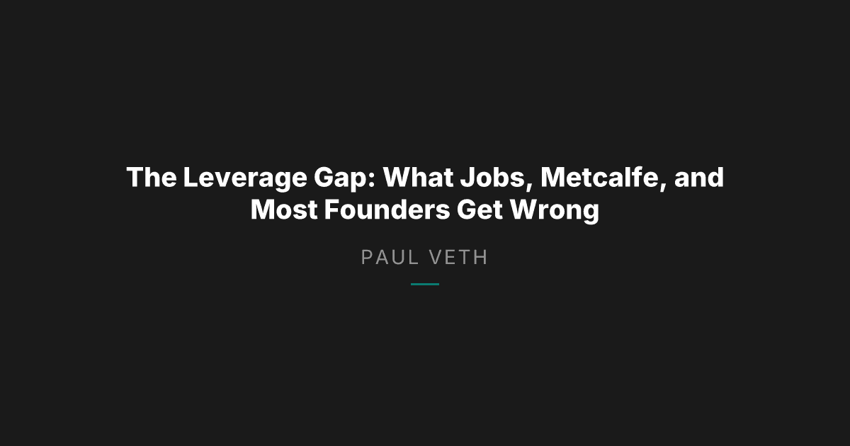 How Identity-Driven Founders Build Leverage Others Miss