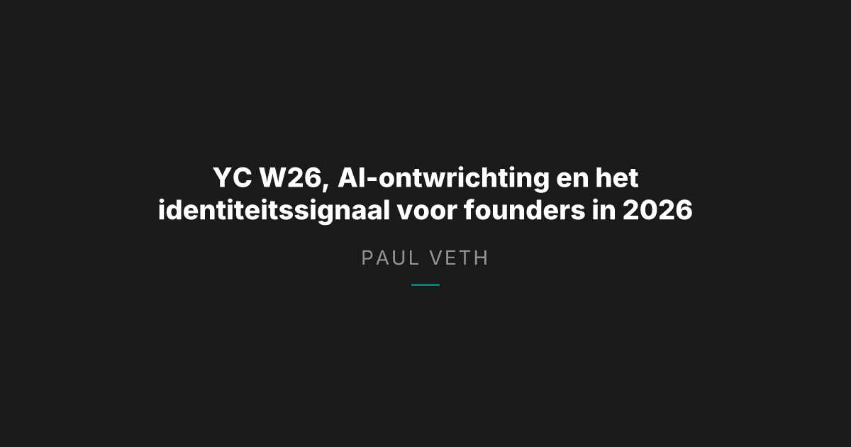 Startup trends 2026: identiteit, AI en verkopen vanuit de mens