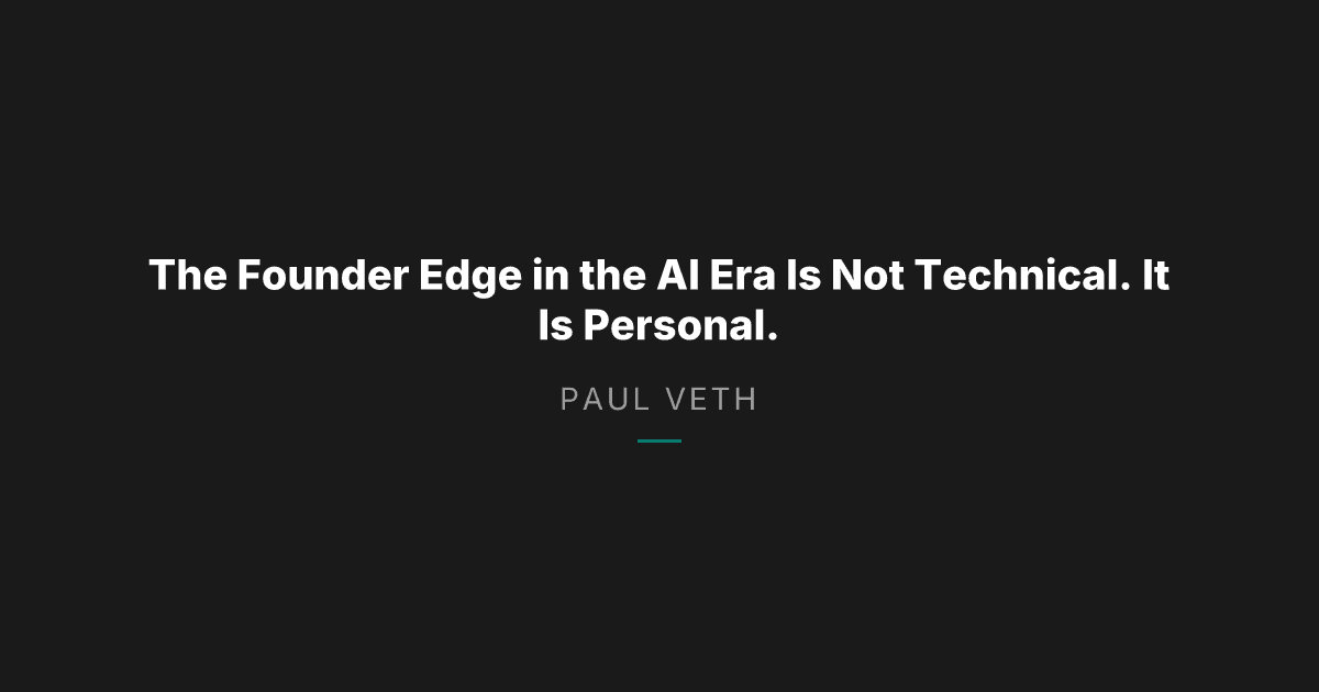 What Actually Makes a Founder Succeed in the AI Era?